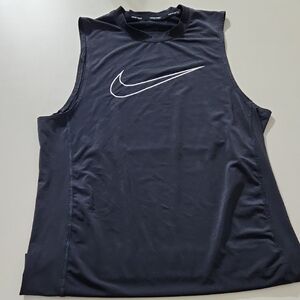 Nike Black Sleeveless Shirt with White Logo